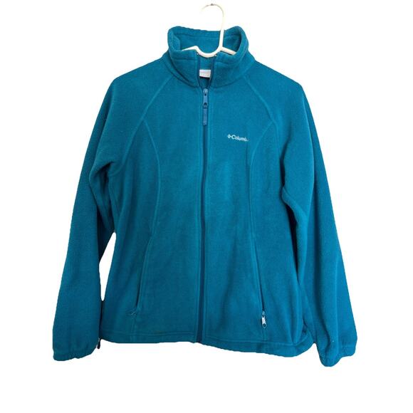Columbia Full Zip Blue Pullover Fleece Jacket Women’s Size Medium - Picture 1 of 5